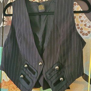 Andrew & Company Gray Striped Vest